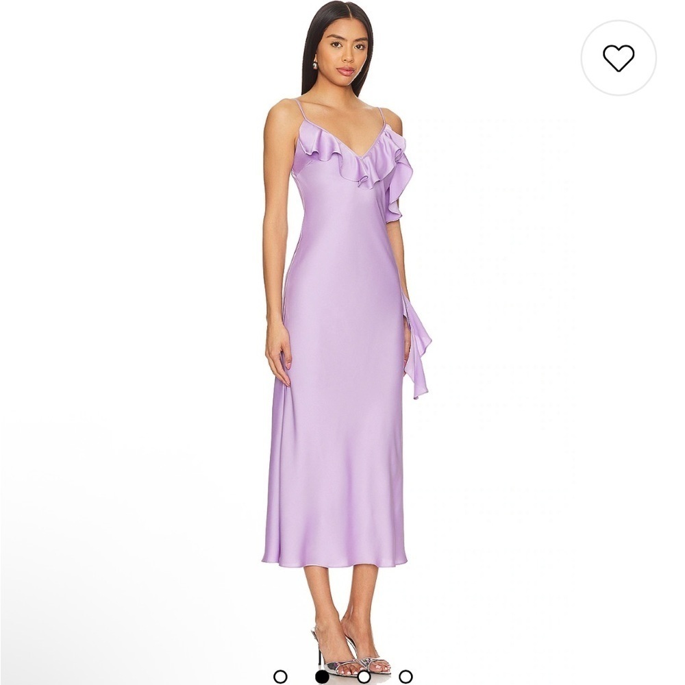 Katie May Elegant Lavender Ruffle Dress size Medium.